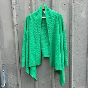 Lilly Pulitzer Cashmere Cable Knit Waterfall Cardigan, Size S/M